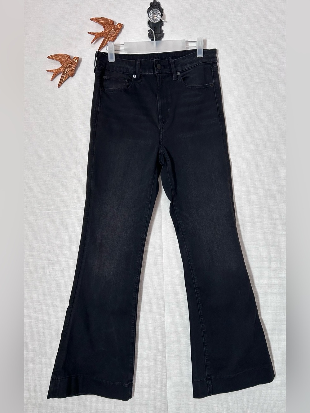 American Eagle Next Level Stretch Black Highrise Bootcut “Dolly” Jeans